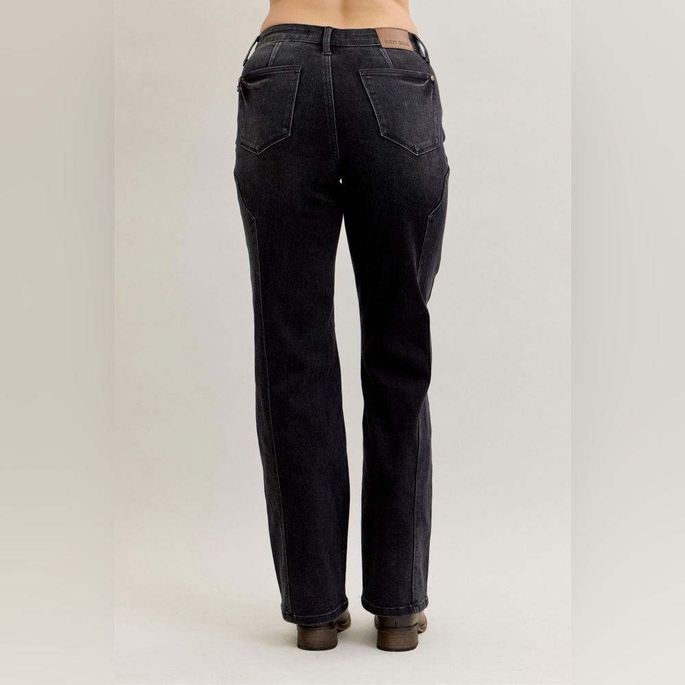 NEW 🎉Judy Blue Mid Rise Straight Western Seam Detail Jeans - Picture 8 of 11